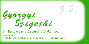 gyorgyi szigethi business card